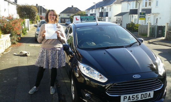 Emma Lewis absolutely thrilled to be holding her Pass Certificate after passing today Emma persevered well took on board Salvinaacute;s advice and conquered those test nerves to produce a drive with few driver faults A result from sheer determination and mastering those manoeuvres and independent driving Well done and congratulations again Salvina will miss you on lessons Salvina amp; 