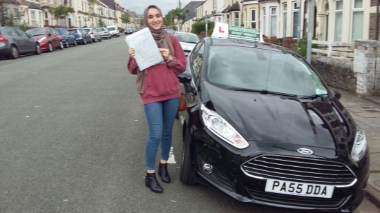 Fatima Omani thrilled to be holding her Pass Certificate following passing her Driving Test today A fantastic achievement and drive with only 2 driver faults Congratulations and well done again Keep safe Salvina Drivewell Driving Academy 29th June 2017