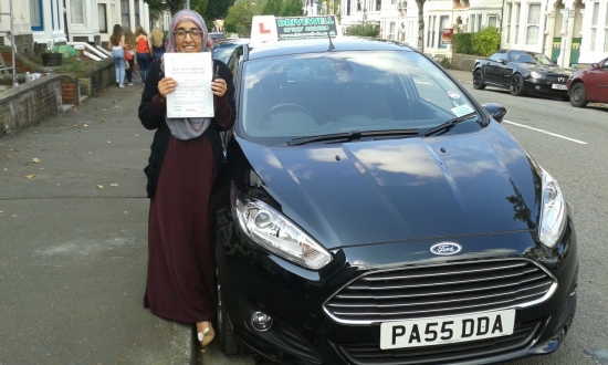 Marya Parve proudly holding her pass certificate after a super drive with only 2 driver faults A lovely result after working hard and persevering to overcome any difficulties with learning Well done and congratulations again Enjoy your driving and keep safe Salvina 7th August 2014