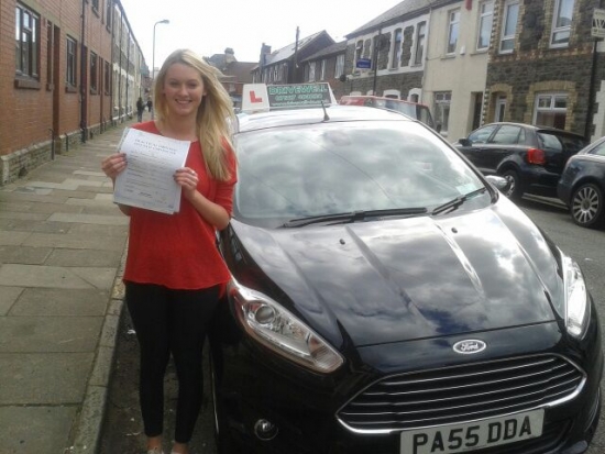 Rebecca Smal proudly holding her Pass Certificate with a brilliant safe drive today with only 2 driver faults A great reward from her commitment to driving and being such a willing student Well done and congratulations again Enjoy your driving and keep safe Salvina 9th April 2014
