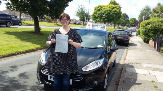 Rebekah delighted to be clenching her Pass Certificate after passing her test first time today A fantastic confident safe drive with only driver fault which Salvina enjoyed witnessing Well deserved from all Rebekahacute;s hard work and listening to SalvinaCongratulations and well done again Good luck for safe driving and enjoy it Salvina amp; Sarah 8th July 2016