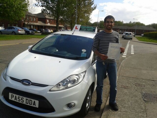 Saeed Jaber proudly holding his Pass Certificate after passing his test today with 4 driver faults A great result as a result of working hard during a busy time table Congratulations and well done again Good luck and enjoy safe driving 16th May 2013
