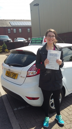Stephanie Harkin absolutely delighted to holding her Pass Certificate after passing her test first time today with few driver faults Stephie thoroughly deserved this result as a result of all her perseverance never giving up and mastering those manoeuvres and phobia of succeeding in practical tests Good luck and enjoy driving your little red car See you soon for Pass Plus Congratulations an