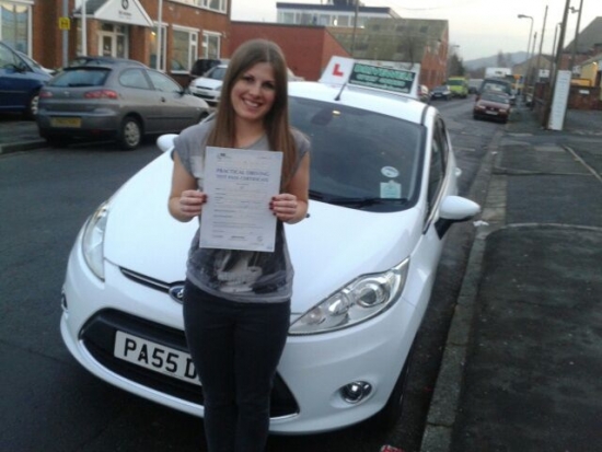 Jemma Stocks proudly holding her Pass Certificate after a super drive with 2 driver faults The examiner was complimentary about Jemma Salvina and Drivewell which was great<br />
<br />

<br />
<br />
12122012