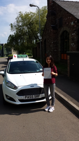 Jennifer Son proudly holding her Pass Certificate after passing her Driving Test today An excellent drive with only one driver fault You did really well fitting driving lessons in around studying and all your other interests Congratulations and well done again Hope to see you for Pass Plus Enjoy your driving and keep safe Sarah 6th June 2014