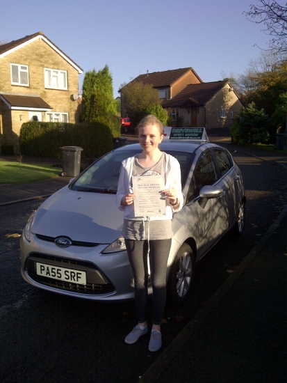 Proudly holding her Pass Certificate I really enjoyed the safe drive in the back Enjoy your Pass Plus next NOVEMBER 2012