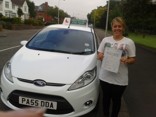 Marcie Richards proudly holding her certificate after passing her test today with an excellent drive and only driver fault You did really well fitting in lessons with your working hours and mastering those manoeuvres Well done and congratulations again<br />
<br />
Enjoy safe driving Salvina amp; Sarah 4th September 2013