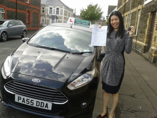 Shan Shan Hou proudly holding her pass certificate after passing her test today with only 3 driver faults A well deserved result after fitting in her lessons around a very busy work schedule You were delightful to teach taking learning and lessons seriously Well done and congratulations again Enjoy your driving and keep safe Salvina and Sarah 1st May 2014