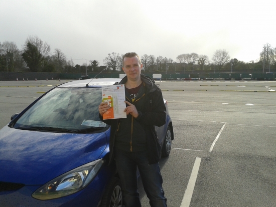 John passed his test first time at the Castlemungret test centre congratulations John on a job well done