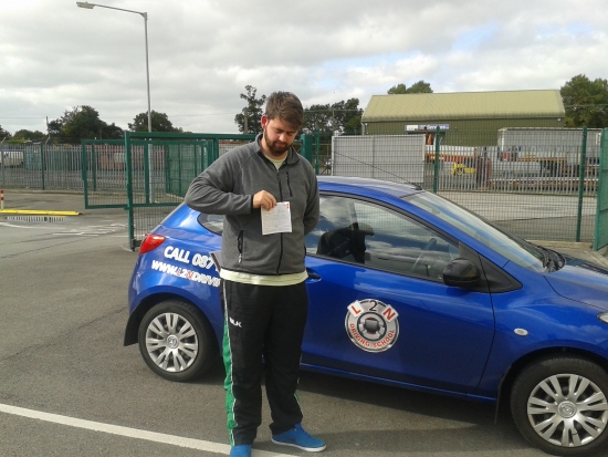 Congratulations to Sean who passed his test first time today at the Castlemungret test centre in Limerick Well done Sean excellent work