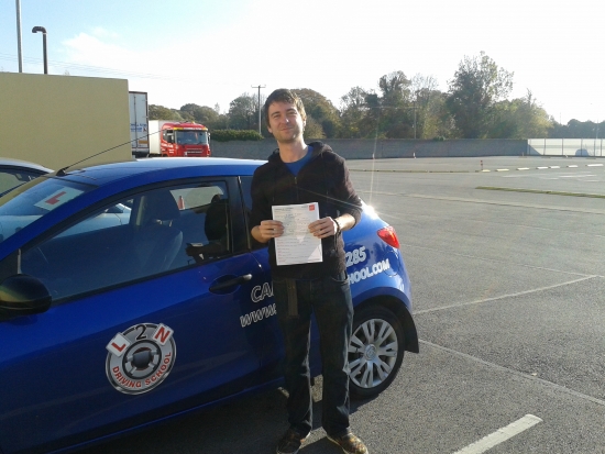 Congratulations to Wayne who passed his test first time today at the Castlemungret test centre after just a little training from the lads at L 2 N driving school Great result