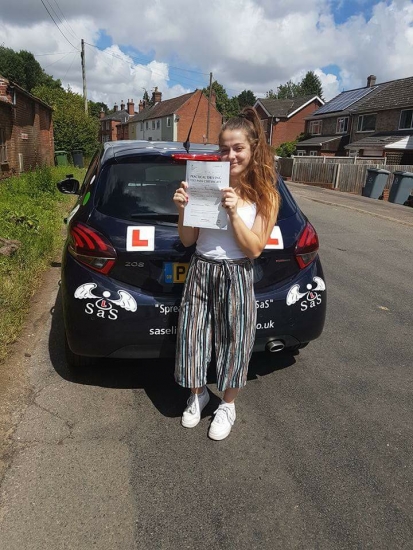 Passed her driving test 1st Time on 12072017<br />
Instructor Sara Bradley