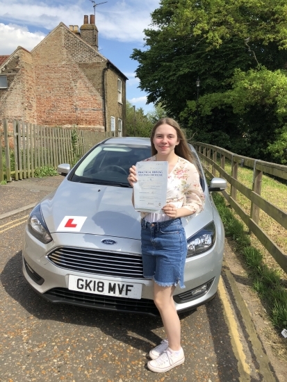 Congratulations to Katie on passing your driving test.