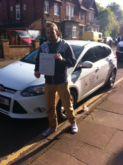 Congratulations to Ben who passed his test on 201015