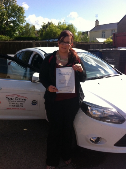 Congratulation to Cass from March on a great result on passing her test 12515