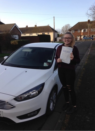 Congratulations to Beth on passing your test.