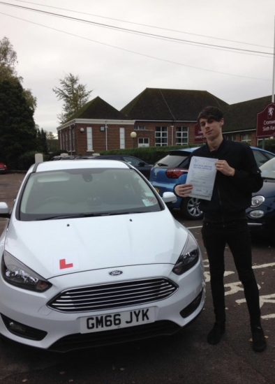 Congratulations to Dan on passing your test.