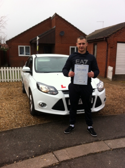 Great result for Ernie from March who passed his test on 17th March