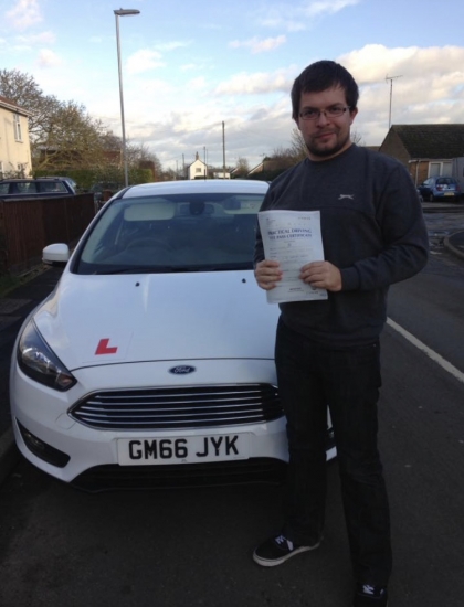 Congratulations to Jack on passing your test.