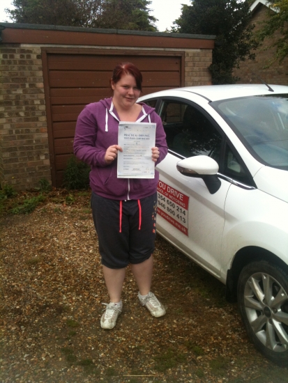 Congratulations to Elisha from Outwell who passed her test on 1st October