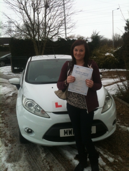 Congratulations to Amy from Wisbech who passed her driving test on the 24th January 2013