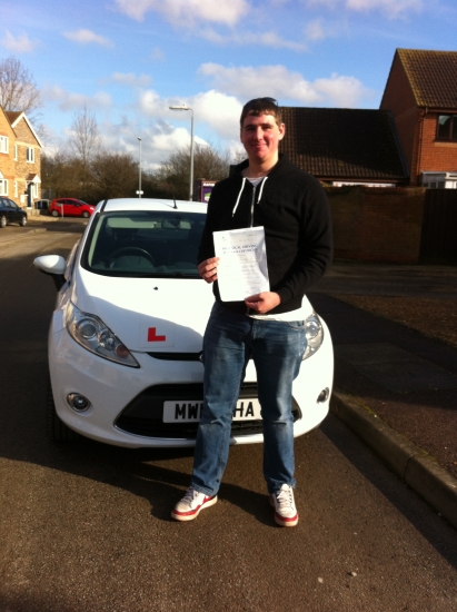 Congratulations to Ashley from Manea who passed his test on 3rd February