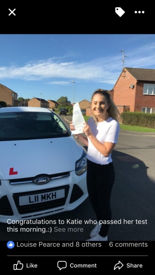Congratulations to Katie on passing:)