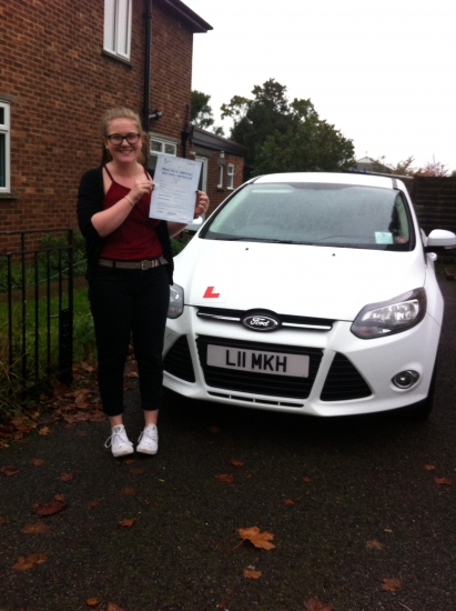 A great result for Sonya from March who passed her test in Kings Lynn 41115
