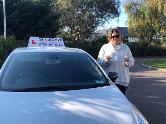 I can not recommend StreetDrive enough I passed “first time” with Louise as my driving instructor she’s amazing and she helped build my confidence so much. <br />
<br />
I can’t thank them enough for getting me on the road. <br />
<br />
Passed Friday 9th October 2020.