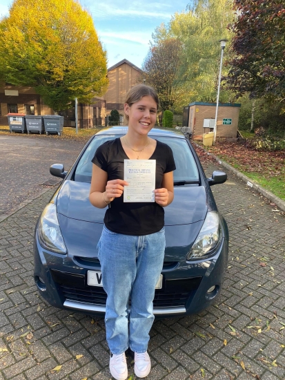 Well done to “Jessie” who passed her test 1st attempt today at Chippenham test centre. <br />
<br />
Congratulations from everyone at StreetDive. <br />
<br />
Passed Saturday 29th October 2022.