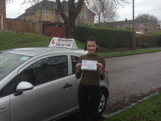 Amazing driving school Louise was fantastic I would highly recommend them :<br />
<br />

<br />
<br />
Passed on Friday 11th December 2015