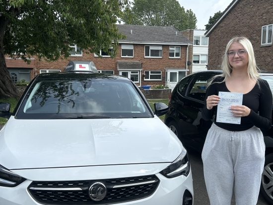 “Louise” is amazing!! Passed first time and every lesson was fun and progress was always being made. <br />
<br />
She taught my 2 sisters who also passed “first time” so she is very good. Really nice woman and always up for a chat and a laugh while still keeping it professional and always learning :)<br />
<br />
Passed Monday 9th June 2025.