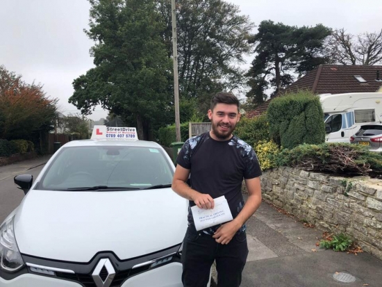 Woohoo - move over “Kane” is on the road, delighted for 'Kane Taylor' who passed his driving test at Poole DTC, “1st Attempt”, fantastic news.<br />
<br />
Well done from your instructor 'Louise” and ALL of us at StreetDrive (School of Motoring), may we wish you many years of safe driving - Passed Friday 5th October 2018.