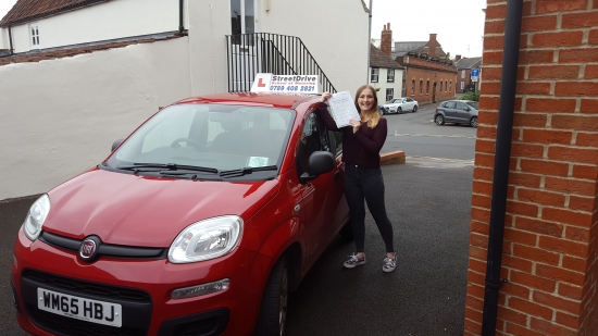 Well done to Leone Pooley who passed her driving test today at Chippenham DTC we are ALL delighted for you<br />
<br />

<br />
<br />
Congratulations from your instructor Bradley and ALL of us at StreetDrive School of Motoring may we wish you many years of safe driving - Passed Thursday 20th October 2016