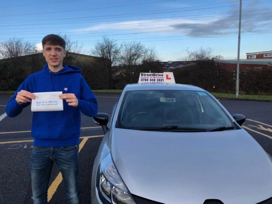 Beep, beep, delighted for “Luke Johnson” who passed his driving test “1st” attempt at Poole DTC, just the “FOUR” driving faults, very well done.<br />
<br />
Congratulations from your instructor “Shaun” and ALL of us at StreetDrive (SoM), drive carefully, keep safe 🚘- Passed Wednesday 11th December 2019.