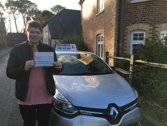 Delighted for ”Marc Holland' who passed the new “SatNav” driving test today at Poole DTC, and at the “1st Attempt”, fantastic news.<br />
<br />

<br />
<br />
Well done from your instructor 'Shaun' and ALL of us at StreetDrive (School of Motoring), may we wish you many years of safe driving - Passed Friday 5th January 2018.