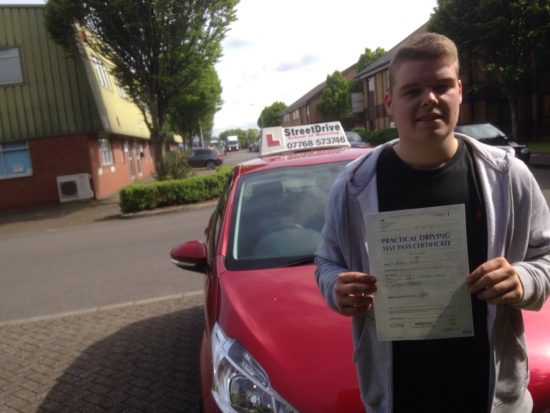 Congratulations to Matt Strudden who passed his driving test 1st Attempt today at Chippenham DTC very well done<br />
<br />

<br />
<br />
Congratulations from your instructor Colin and ALL of us at StreeDrive School of Motoring may we wish you many years of safe driving - Passed Thursday 26th May 2016