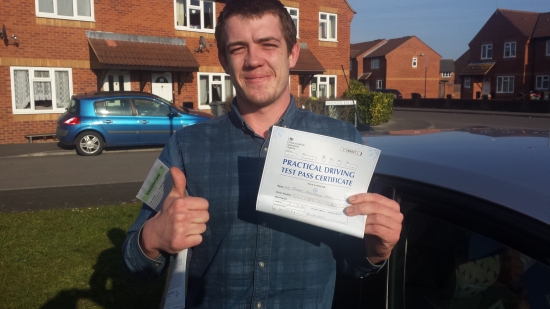 Congratulations to Rob Hall who passed his driving test 1st Attempt on Monday 14th March 2016 just FOUR driving faults very well done<br />
<br />

<br />
<br />
Congratulations from your instructor Roger Marsh and ALL of us at StreetDrive School of Motoring may we wish you many years of safe driving