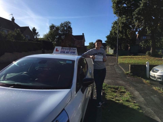 Congratulations to 'Stevie Nagle' who passed his driving test today at Poole DTC, '1st attempt', that´s fantastic news.<br />
<br />

<br />
<br />
Well done from your instructor 'Louise' and ALL of us at StreetDrive (School of Motoring), may we wish you many years of safe driving - Passed Thursday 28th September 2017.
