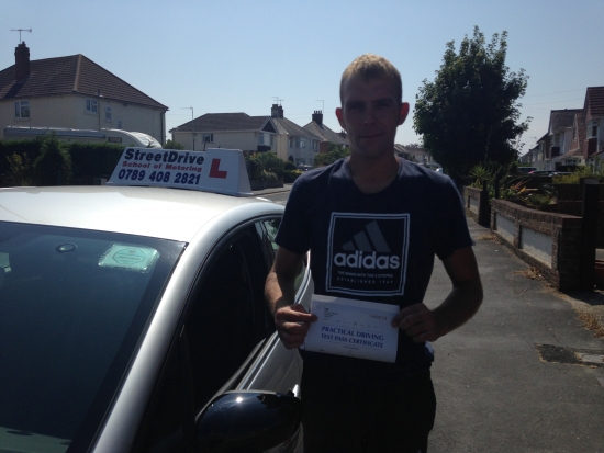 Excellent driving instructor thanks for all your help I couldnacute;t of done it without Shaun and StreetDrive SoM<br />
<br />

<br />
<br />
Well done to Tommy Forse who passed his driving test 1st Attempt at Poole DTC great news we are all delighted for you - Passed Wednesday 17th August 2016