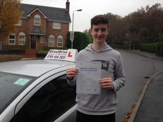 Congratulations to Will McKenzie who passed his driving test 1st Attempt very well done <br />
<br />

<br />
<br />
Congratulations from your instructor Shaun and ALL of us at StreetDrive School of Motoring may we wish you many years of safe driving - Passed Wednesday 20th Jan 2016