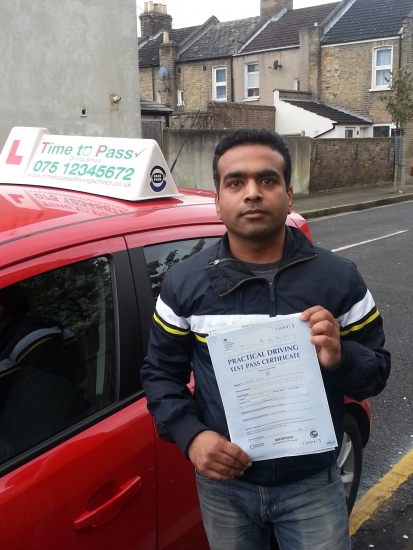 I was quite nervous about driving a car in UK and driving in London was a nightmare because of all the traffic I decided to choose Time to pass driving school as its the best in this field I called them and they recommended me a great Instructor who is Gulzar He was very calm and supportive Thank you once again to Gulzar for being a wonderful Instructor by helping me Pass my test 1st time<br />
<br />

