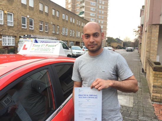 Hi Just to say i have passed my driving test with Gulzar today <br />
<br />
best instructor in tower hamlets highly recommend driving school<br />
<br />
thanks again