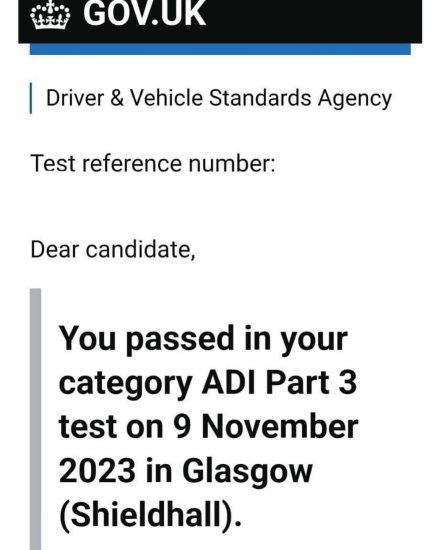 Thomas qualified as an approved driving instructor after training with Steven Swan.