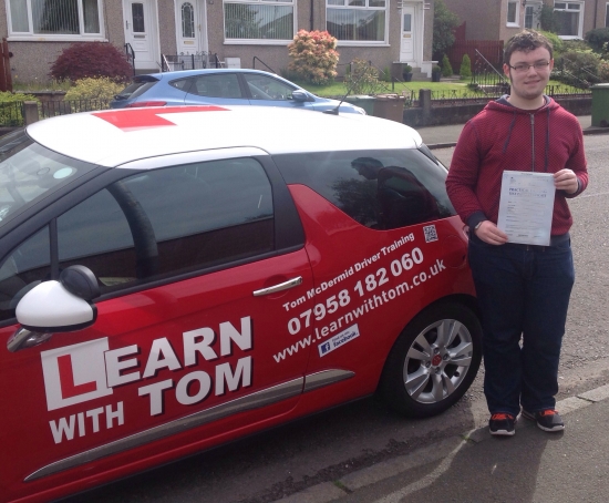 Tom offered a great service as a driving instructor teaching me quickly and efficiently before getting me ready for my test with only 20 or so hours of tuition which I passed first time thanks to his expert tuition He provided a relaxed calm and personal learning environment along with good laughs and a fun and enjoyable yet professional feel Thanks Tom for all your help couldnacute;t of done