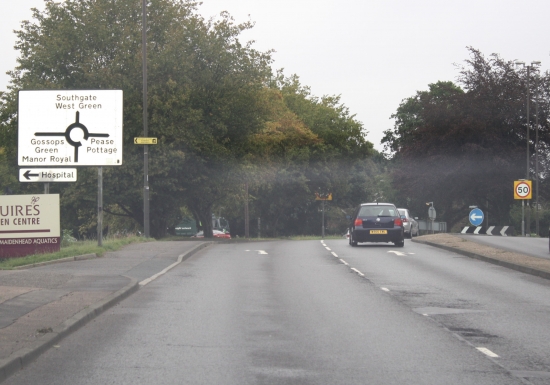 Ahead = right hand lane Left no give way lines