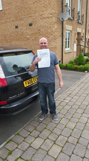 7715 - Brilliant result for Andrew last week passing his automatic driving test in Merthyr Tydfil 1st time and with so few minors whoacute;s the Daddy