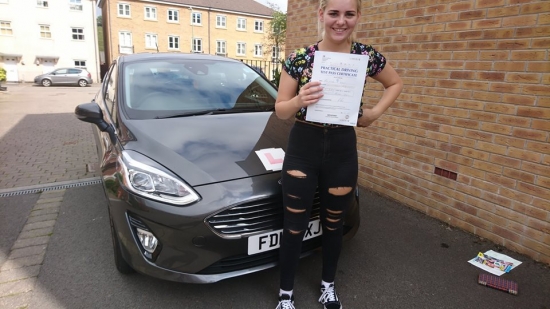 21.8.18 - Congratulations to Chloe Scarfe on passing her test today in Merthyr Tydfil with only 5 faults lovely result now time to get your car on the road