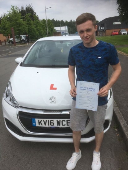 7.6.18 - Congratulations to Corey Davies who passed his driving test today in Merthyr with our Peter!!