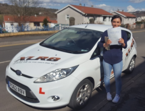 3132016 - Congratulations goes out to Danielle Marshman who passed her driving test today in Abergavenny with only 2 minors